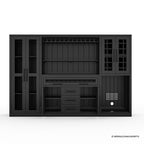Sierra Living Concepts Lisbon Black Wine Bar Cabinet With Fridge Space