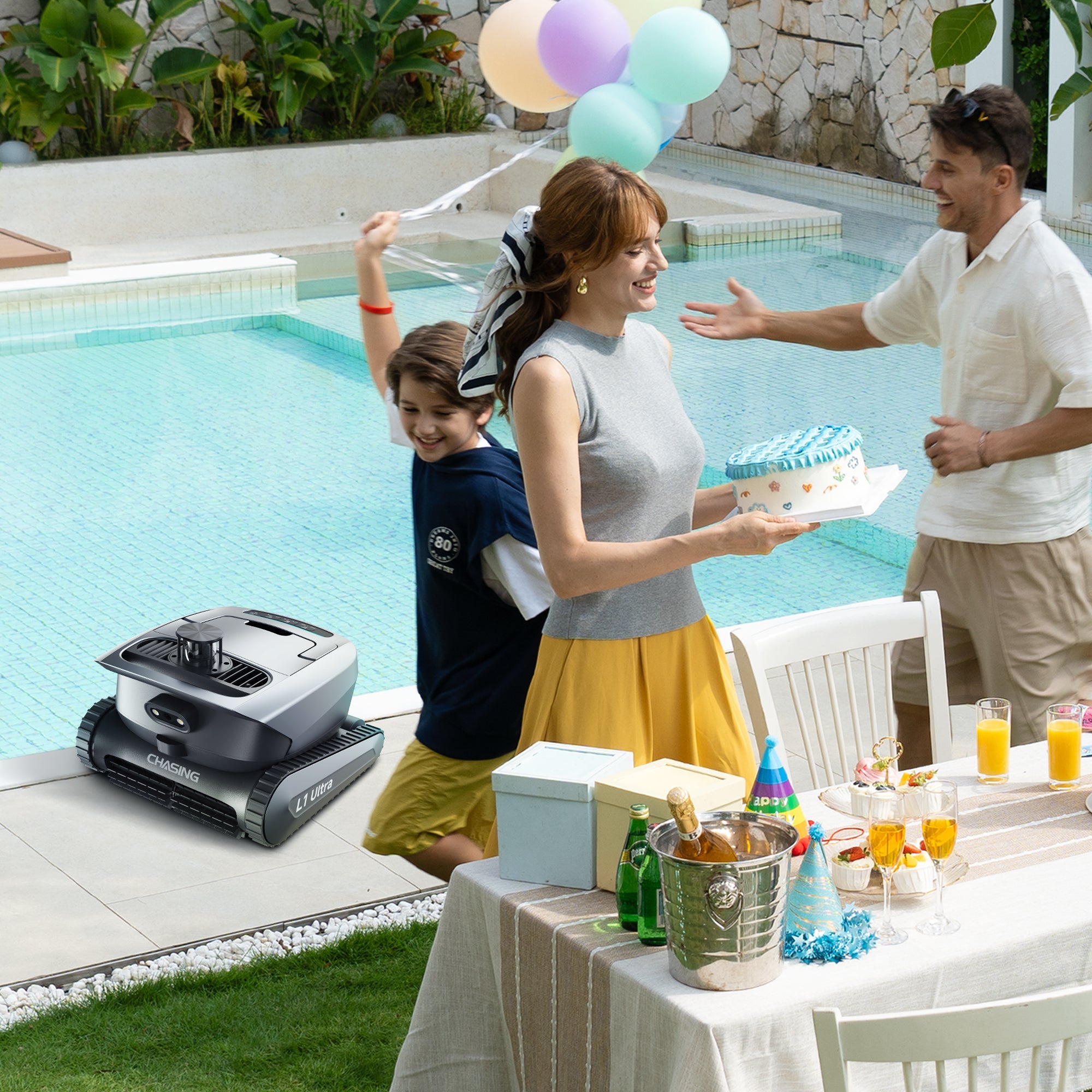 Chasing L1 Ultra Cordless Robotic Pool Cleaner LiDAR AI