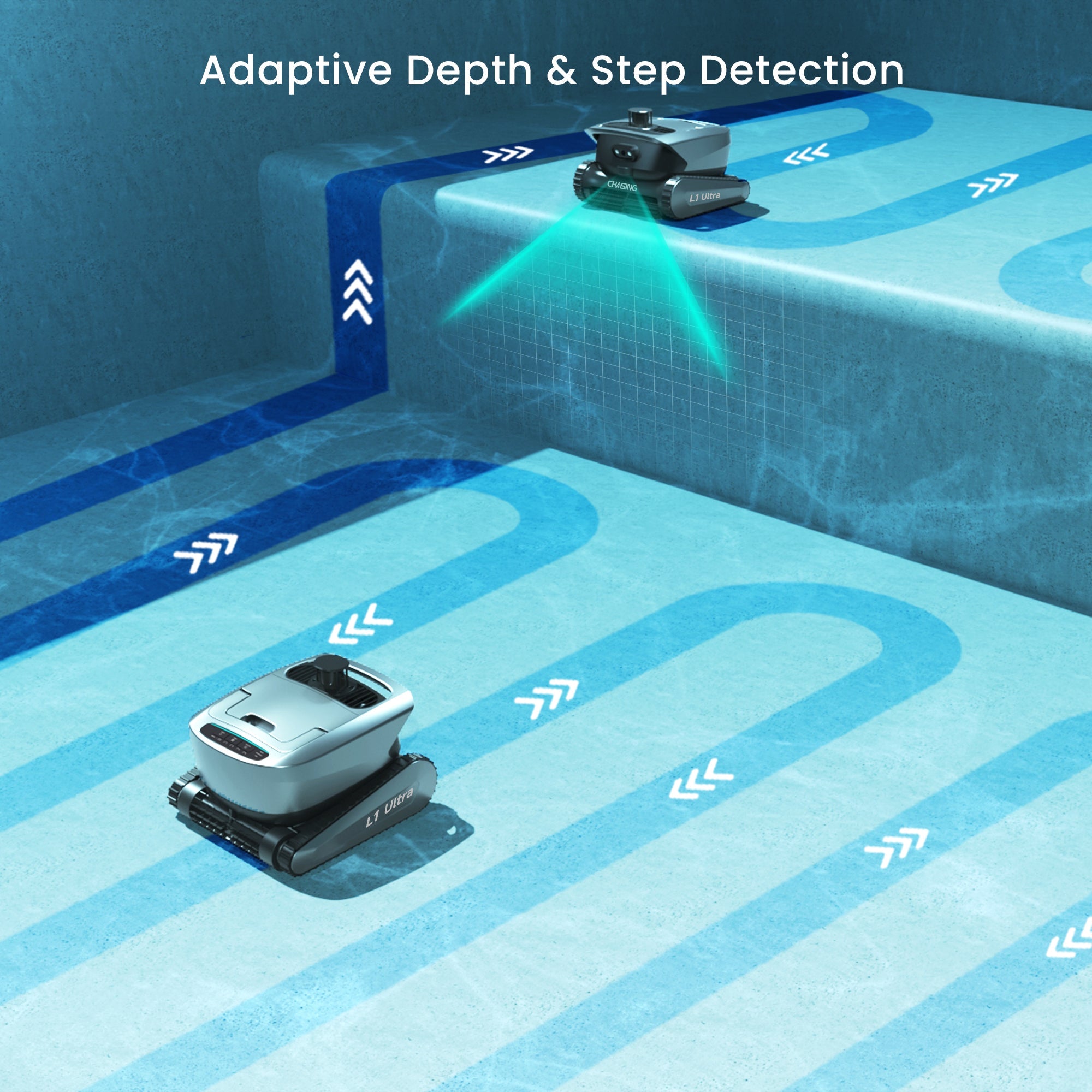 Chasing L1 Ultra Cordless Robotic Pool Cleaner LiDAR AI