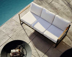 Rove Concepts Louis Outdoor Sofa Black Aluminum Teak