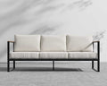Rove Concepts Louis Outdoor Sofa Black Aluminum Teak
