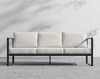 Rove Concepts Louis Outdoor Sofa Black Aluminum Teak