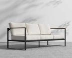 Rove Concepts Louis Outdoor Sofa Black Aluminum Teak