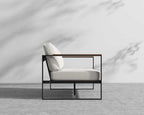 Rove Concepts Louis Outdoor Sofa Black Aluminum Teak