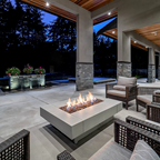 DreamCast Quadra 60 Gas Fire Pit Table 60in Concrete